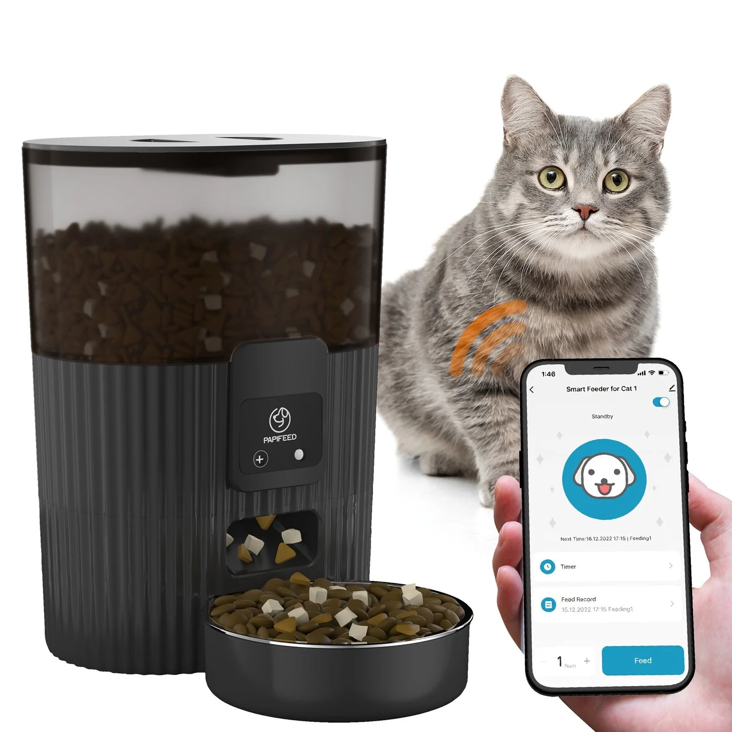 Smart WiFi Pet Feeder | Remote Automatic Dispenser