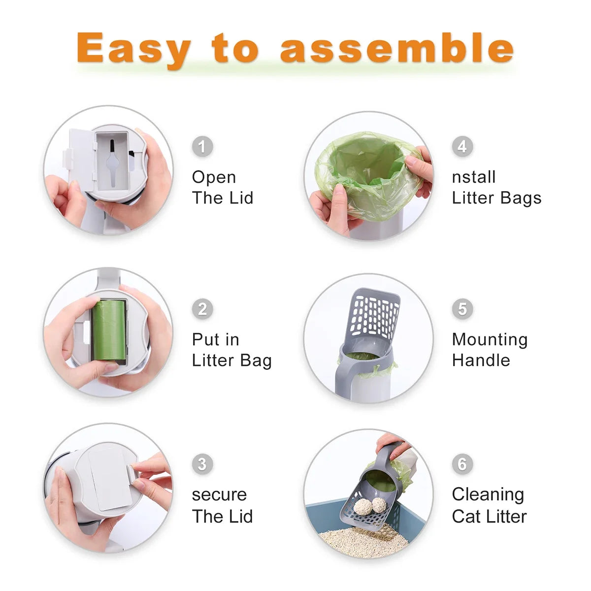 Easy Clean Cat Litter Scoop | Pet Waste Picker